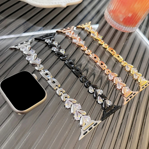 Pulsera de mujer para IWatch 9 8 7 6 5 4 <span class=keywords><strong>Se</strong></span> 40 44mm <span class=keywords><strong>Correa</strong></span> para <span class=keywords><strong>Apple</strong></span> <span class=keywords><strong>Watch</strong></span> Band 38 42mm 41 45mm Ultra 2 49mm joyería <span class=keywords><strong>correa</strong></span> de diamante - Product Image 3