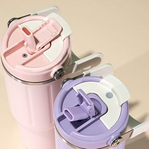 Best Selling Customized Color Double Wall Stainless Steel Thermos Tumbler <b>Insulated</b> Bottle <b>Mugs</b> With Straw - Product Image 3