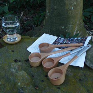 Wooden Measuring Spoon Set Beech Wood Long Handle Kitchen Baking Coffee Milk Powder Spoon - Product Image 2