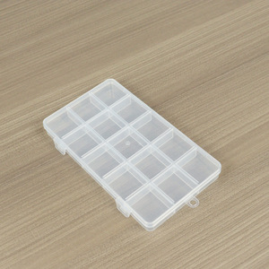Transparent Plastic Storage Box 15 Compartment Rectangular Desktop Organizer For Beads Jewelry Parts Fishing Gear - Product Image 3