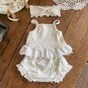 Ensemble de vêtements d'été pour enfants OEM ODM, haut à bretelles et short pour tout-petit, ensemble de vêtements <span class=keywords><strong>2</strong></span> pièces, vêtements en coton pour bébé, logo personnalisé - Product Image 6