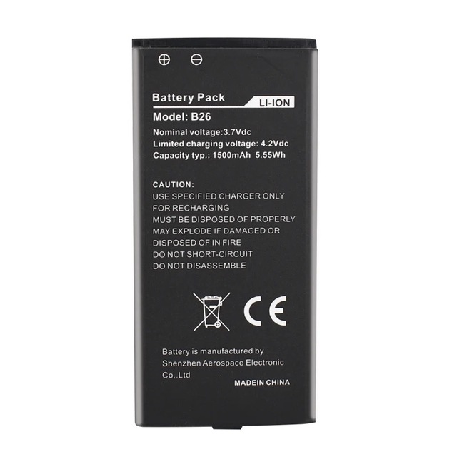 High Quality 1500mAh B26 Caterpillar B26 Battery 3.7v Rechargeable Lithium Polymer S for Mobile Phone Replacement