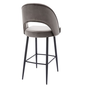 Divers <span class=keywords><strong>tabouret</strong></span> de Bar de luxe en velours <span class=keywords><strong>gris</strong></span> de bonne qualité pour la <span class=keywords><strong>cuisine</strong></span> - Product Image 3