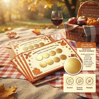Individuelles Thanksgiving-Rubbelkarten-Set Großhandel Überraschungs-Partykarten Familien-Herbst-Dankesgivings-Spiel Geschenkset