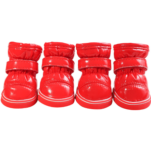 Stock 4 Uds Otoño Invierno negro púrpura mascota perro cachorro Deporte Calcetines cálidos para perros pequeños perro zapatos de nieve <span class=keywords><strong>Bootes</strong></span> - Product Image 1