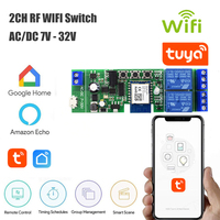 Interrupteur intelligent WiFi 2CH AC/DC 7V-32V, prise en charge de la télécommande 433MHz