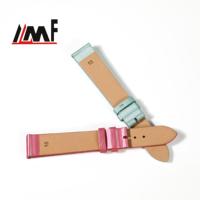 Bracelet de montre de luxe en cuir de veau satiné pour femme, multi-tailles, rose, doux, lisse, élégant, bracelet de remplacement avec boucle en caoutchouc, tannage végétal