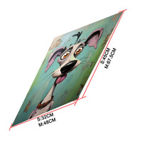 Offre Spéciale personnalisé excentrique chien dessin animé métal mur Art mode salon décorations aimant système de suspension peint Plaque en métal