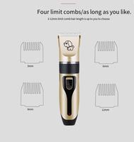 Kit de toilettage pour chiens rechargeable professionnel NPET, tondeuses à poils pour animaux de compagnie avec lames en acier inoxydable, silencieuses et durables pour chiens et chats
