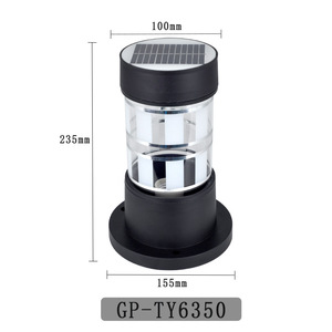 Igawa <b>Solar</b> Pillar Light 235mm <b>Garden</b> <b>Lamp</b> <b>Post</b> Cap with Photovoltaic Panel for Outdoor Landscape - Product Image 1