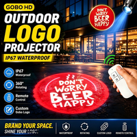 Projecteur Gobo LED étanche IP65-Projection de vagues d'eau avec logo personnalisé en alliage d'aluminium pour la publicité de Noël