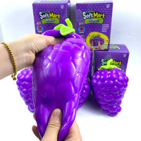 Jouets anti-stress géants en forme de raisin de 7,6 pouces, doux et compressibles