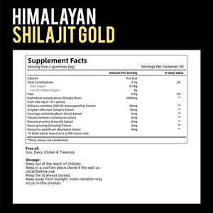 Rosebest Halal Certified 3000mg Pure Himalayan Shilajit Gold Resin Gummy <strong>Supplement</strong> with KSM 66 Ashwagandha and 75% Fulvic Acid - Product Image 6