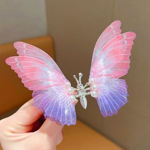 Pasador de Pelo con Forma de Mariposa Estilo Europeo Americano para Niñas Pequeñas, Accesorios para el Cabello de Encaje, Diadema de Plástico para Flequillo Lateral - Product Image 3