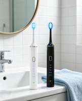 Brosse à dents électrique sonique LED Portable, Vibration douce, minuterie intelligente, blanchiment des dents, personnalisé
