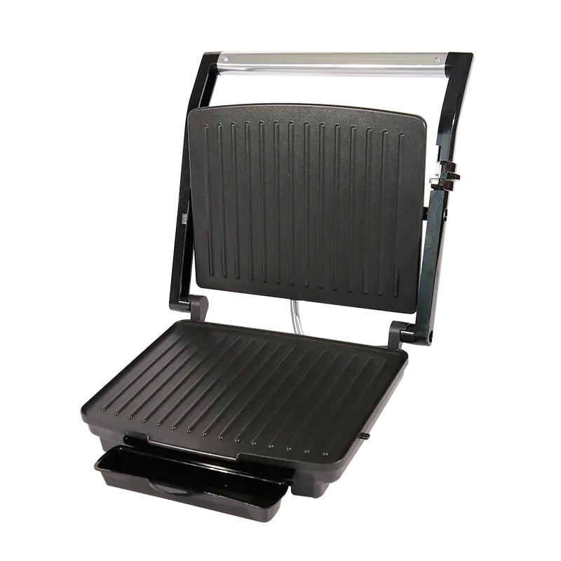 Draagbare Hot Selling Non-Stick Coating Elektrische Panini Maker Panini Grill Commercial Met Thermostaat
