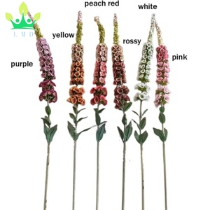 Flores artificiales de dedalera botánica, arreglo de plantas de plástico de seda para el hogar, oficina, jarrón, relleno, decoración para fiesta de boda - Product Image 3