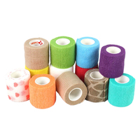 Bandages sportifs unisexes auto-adhésifs non tissés respirants et imperméables avec logo personnalisé imprimé, bandages cohésifs pour les pieds