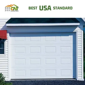 12x10 Double Car Garage Door 16x7 Alumínio Batten Panel Garage Portas para Casas