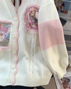 Hot New Fairy <span class=keywords><strong>Bear</strong></span> <span class=keywords><strong>Pull</strong></span> en tricot <span class=keywords><strong>Pull</strong></span> à manches longues Cardigan <span class=keywords><strong>Manteau</strong></span> en tricot pour l'automne hiver - Product Image 5