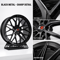 Rines de Aleación Multirradio Negros Brillantes de 15 16 17 18 19 Pulgadas 4x114.3 5x108 5x112 5x114.3 para BMW Mercedes Toyota Nissan Sport
