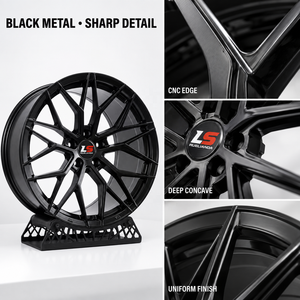 Rines de Aleación Multirradio Negros Brillantes de 15 16 17 18 19 Pulgadas 4x114.<span class=keywords><strong>3</strong></span> 5x108 5x112 5x114.<span class=keywords><strong>3</strong></span> para BMW Mercedes Toyota Nissan Sport - Product Image 4