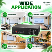 Amplificateur de puissance compact DQINFOS 2 canaux Dante Mini en métal, mixeur stéréo
