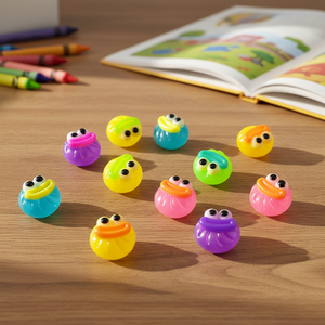 Jouets anti-stress transfrontaliers en cristal en forme de chignon et de boulette, Squishies Fidget en gelée de particules glacées - Product Image 5