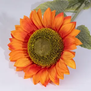 Honghua Customization High Quality artificial flower 130 cm Long Stem 15 Inch Big Artificial Sunflower