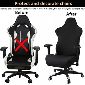 Housse de <span class=keywords><strong>chaise</strong></span> de jeu respirante et confortable, 4 pièces, extensible, avec housse de dossier et de siège pour <span class=keywords><strong>chaise</strong></span> de bureau - Product Image 6