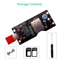 Carte d'extension adaptateur NGFF M.2 Key B vers USB 3.0 avec emplacement pour carte SIM 8 broches pour module WWAN/LTE 3G/4G/5G, compatible SSD M.2 3042/3052