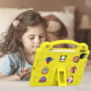 Nouveau étui universel pour tablette pour enfants pour Lenovo M10 Plus X606/M10 X306/K10 poignée en mousse EVA support pliant dessin animé couverture antichoc