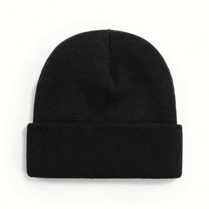 Wholesale Custom Tag Embroidery Black Fisherman Knitted Beanie With Logo - Product Image 5