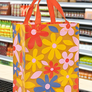 Sacs cadeaux réutilisables personnalisables en non-tissé, impression sérigraphique, recyclables, logo imprimé, utilisation en supermarché, épicerie, exposition - Product Image 1