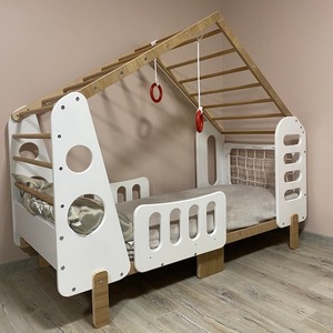 Монтессори кровать для малышей Крытый Тренажерный зал игровой домик джунгли тренажерный зал особенность деревянный для детей для спальни ванная комната уличная школа использование - Product Image 6