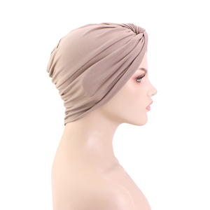 Elastic Double Layer Muslim Twist Turban Headwrap Hijab Chemo <strong>Cancer</strong> Soft Beanies Turbans <strong>Hats</strong> for Women Hair Cover Headwrap - Product Image 5