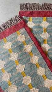 Boho Geometric Wool Jute <b>Runner</b> <b>Rug</b> Rustic Farmhouse Hallway Carpet for Entryway Floor Decor Home Handwoven - Product Image 6