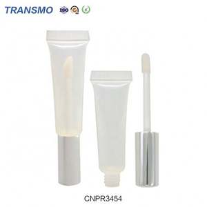 Emballage de tube de brillant à lèvres transparent vide, contenants de brillant à lèvres à presser vides, tubes de brillant à lèvres roses, tube de brillant à lèvres à presser - Product Image 6