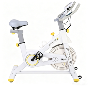 Bicicleta de Spinning Blanca de Lujo para Interiores, Bicicleta de Ejercicio Ajustable para Uso Doméstico con Monitor LCD - Product Image 3