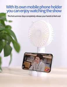 New Arrivals <b>Usb</b> Rechargeable Portable Battery Detachable <b>Mini</b> Table Ventilador Foldable Handheld Hand Held <b>Fan</b> - Product Image 2