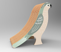 Planche à gratter pour chat oiseau nouveau design forme d'oiseau Cat Scratcher Lounge produit pour animaux de compagnie