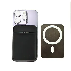 Stick On Stretchy Fabric Cell Phone Wallet Credit Card Holder for Smartphone Compatible Removable phone card holder