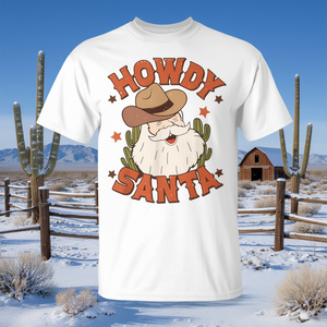T-shirt Howdy Santa Christmas Rodeo Western Cowboy - Product Image 3