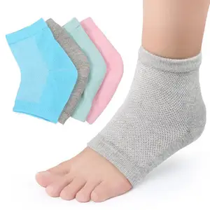 Plantar fasciitis socks Gel Heel Socks Toe Open Moisturizing Silicone Heel Sleeve Spa Gel Socks for Dry Hard Cracked Skin