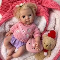 Mini poupées Reborn de 12 pouces, poupée bébé en silicone artificiel, détails faits à la main, cadeau parfait pour les passionnés de poupées