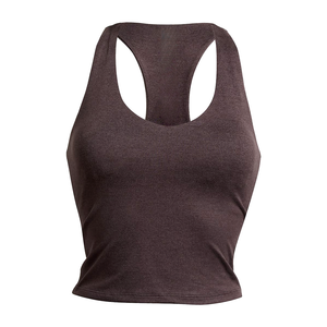 Débardeur de yoga à col en V, dos nageur, respirant, été, vêtements de sport pour femmes, couleur unie, boutique de luxe - Product Image 1