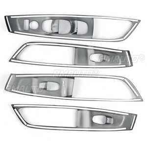 4PCS Door <b>Window</b> Switch <b>Panel</b> for Renault Koleos for Samsung QM6 LHD 2017 2018 2019 2020 Interior Mouldings Stainless Steel/ABS - Product Image 3