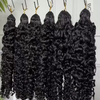 Cheveux humains 100% naturels pré-séparés pour crochet, non traités, Miracle Knots, bouclés birmanes, pré-bouclés pour crochet