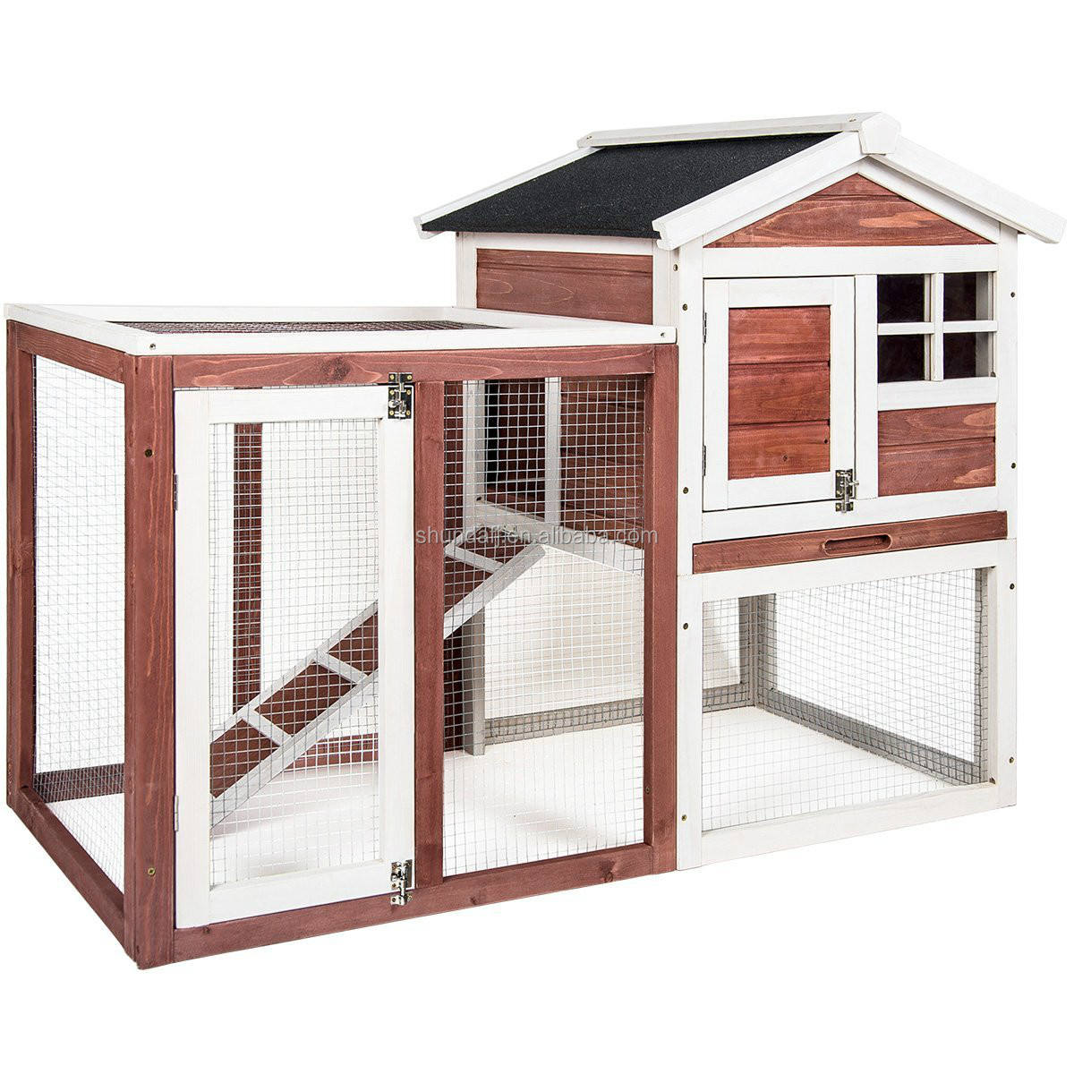 Wood Commercial Rabbit Cages Durable Spacious Homes