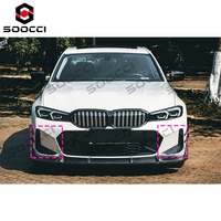 TAKD Cache-ventilations latérales de pare-chocs avant en fibre de carbone sèche, garnitures de prise d'air, enjoliveurs de conduits d'air pour feux antibrouillard pour BMW G20 G21 LCI 330i M340i